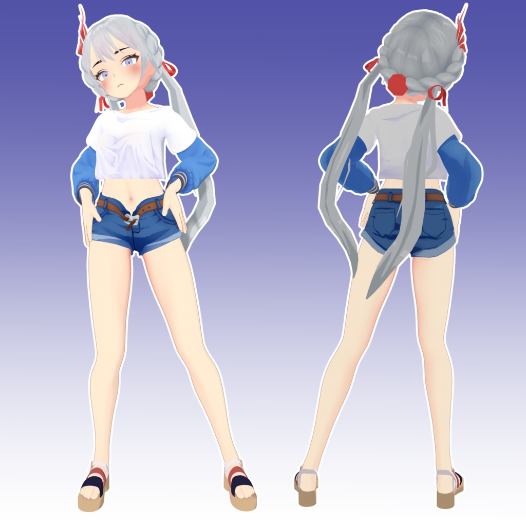 オリジナルキャラクター3Dモデル[フサキ] Original Character 3D Model "Husaki" - Impact　売店 - 2/3