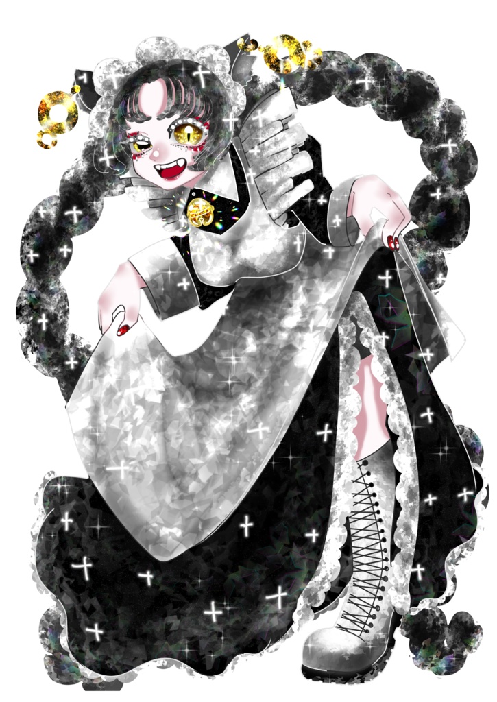 ステッカー(人魚・猫)