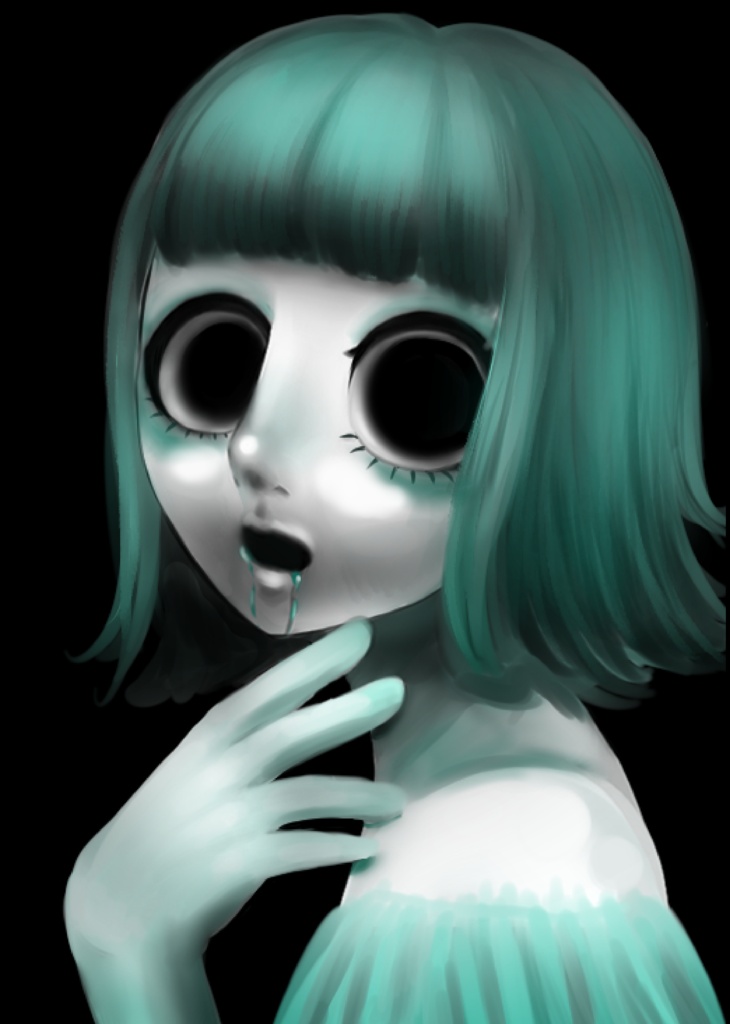 こっちを見るおんな達 デジタルイラスト本(2022~2023)