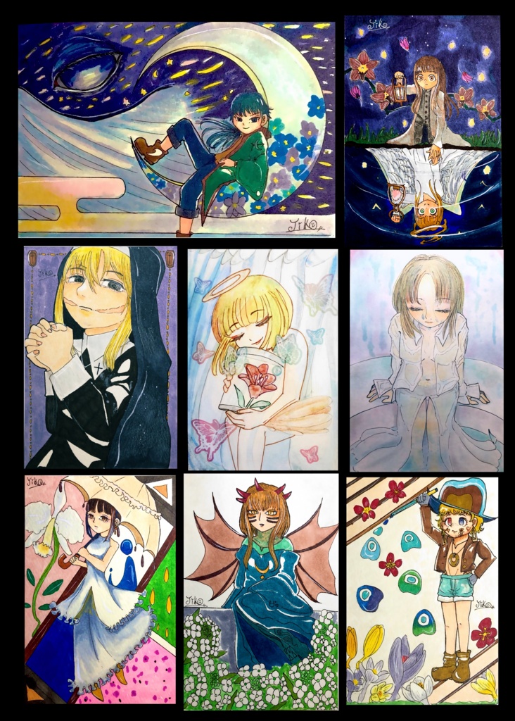 こっちを見るおんな達 アナログイラスト作品集(2021~2025)