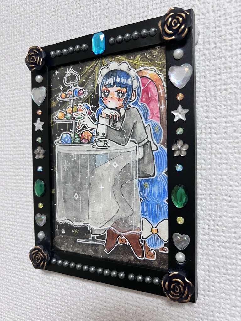 【原画・額装作品】たいくつなてぃーぱーてぃー