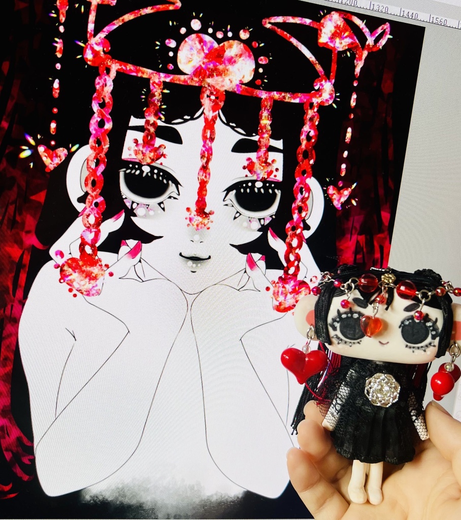 【一点物】鎖ちゃん|こっちを見るおんな人形