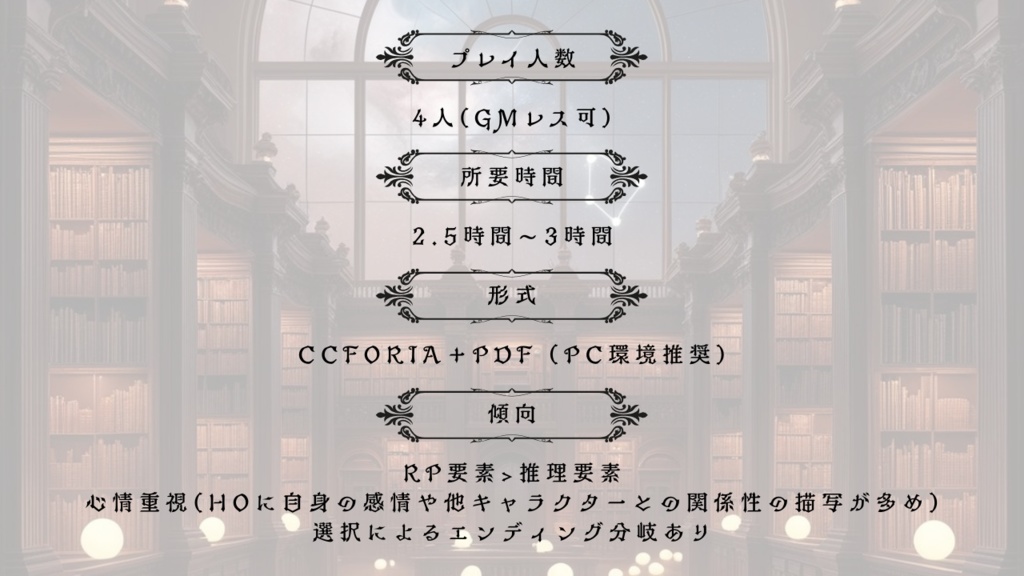 【GMレス可】最後のページは誰が閉じた?