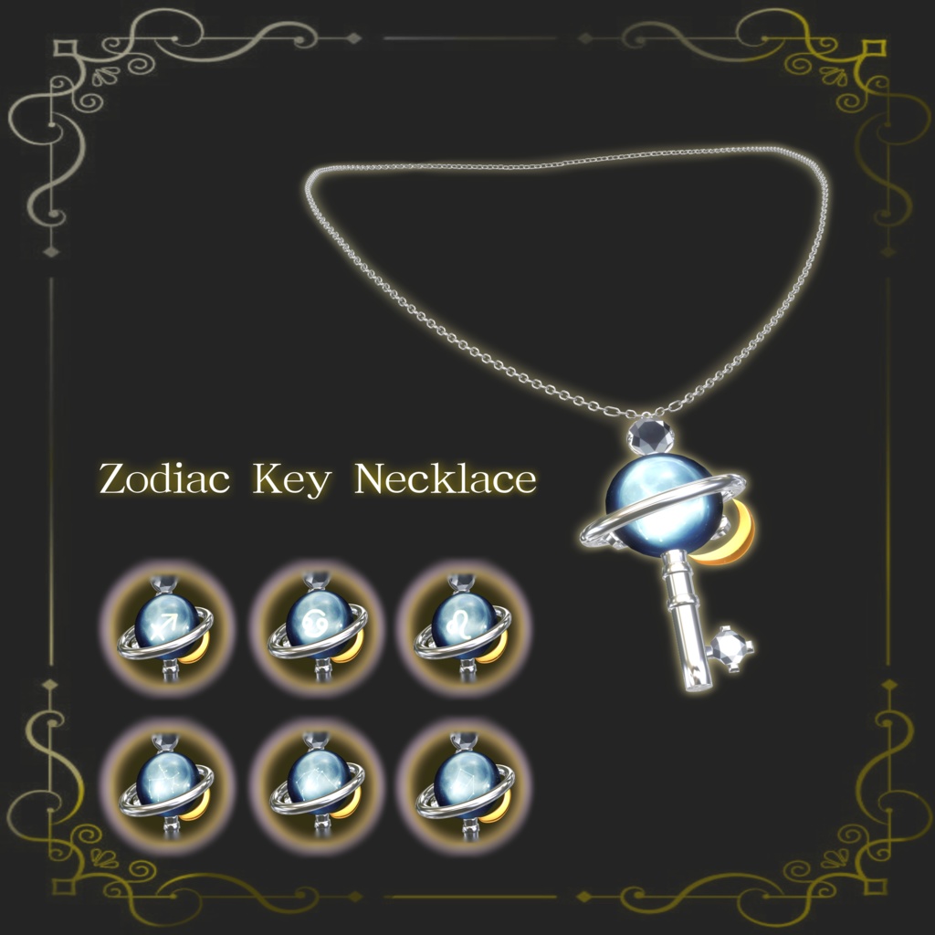 【9アバター対応】Zodiac Key NeckLace 
