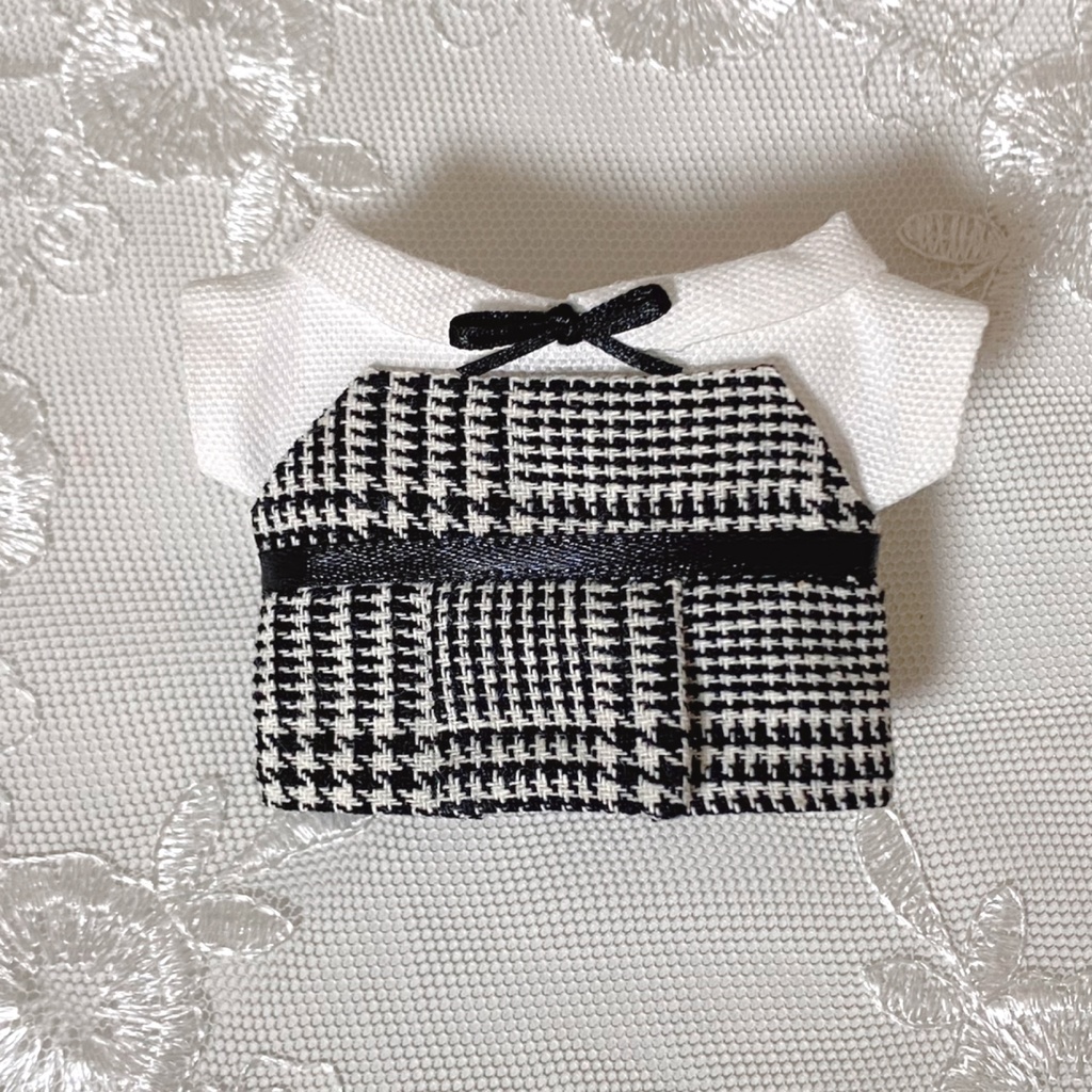 «ちびぐるみ用»千鳥柄ワンピースセット