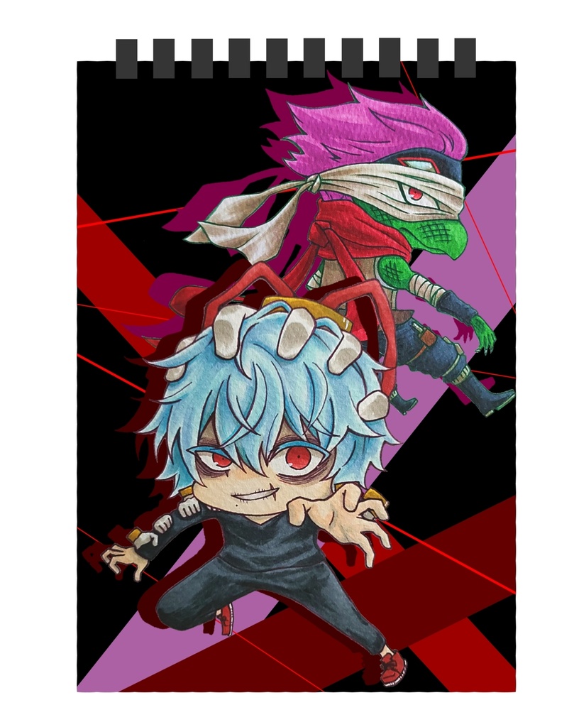 A6スケッチブック(死柄木＆スピナー)