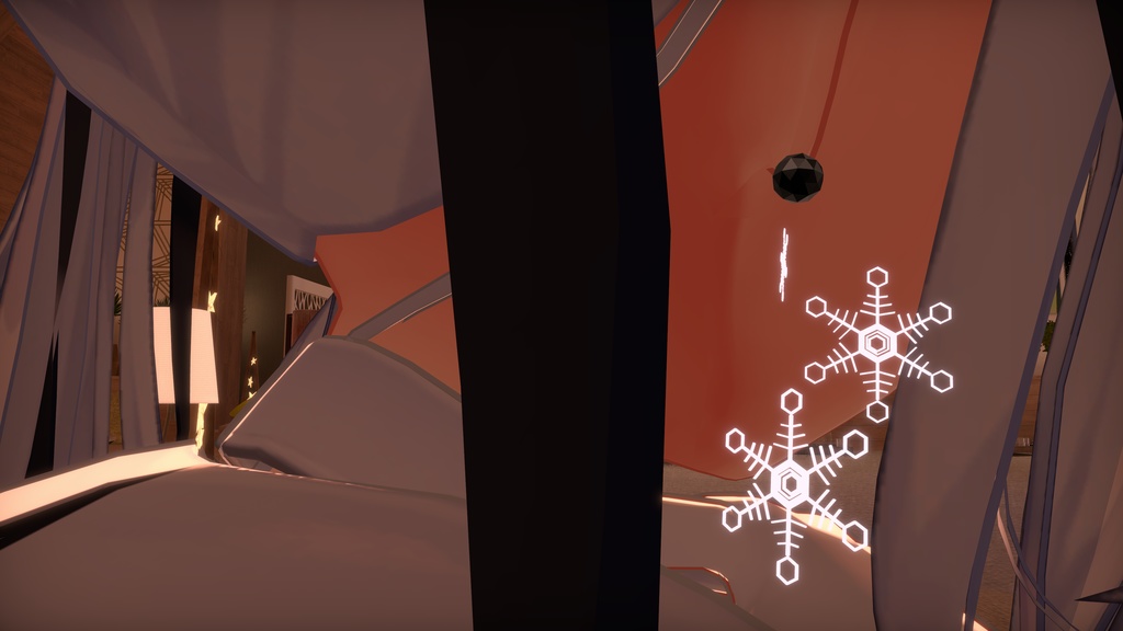 【VRC想定】 雪の結晶イヤリング