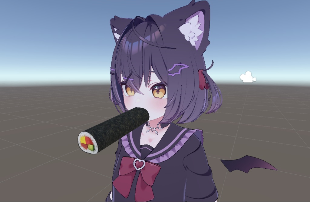 伸びて揺れる恵方巻!