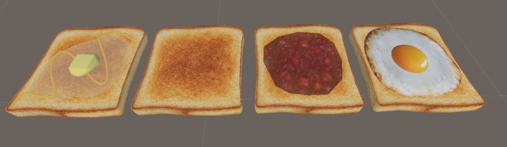 伸びるトースト4種