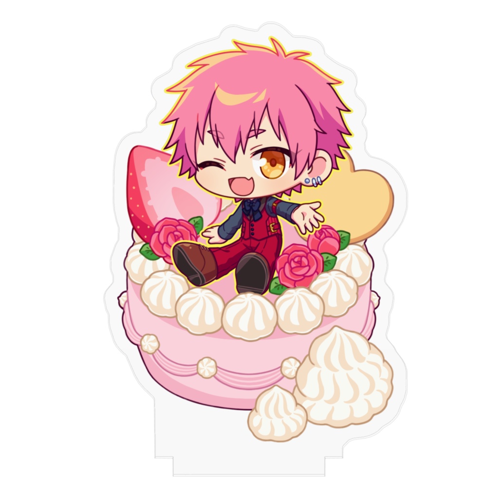 遊治とイチゴケーキ/アクリルスタンド