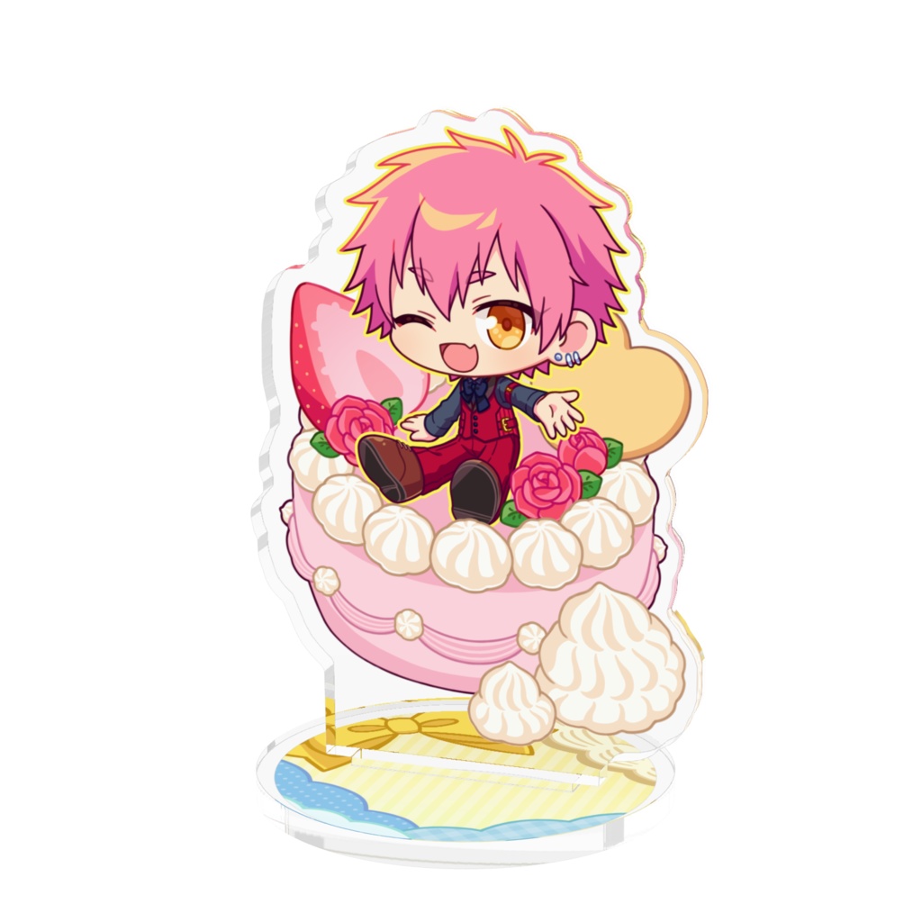 遊治とイチゴケーキ/アクリルスタンド