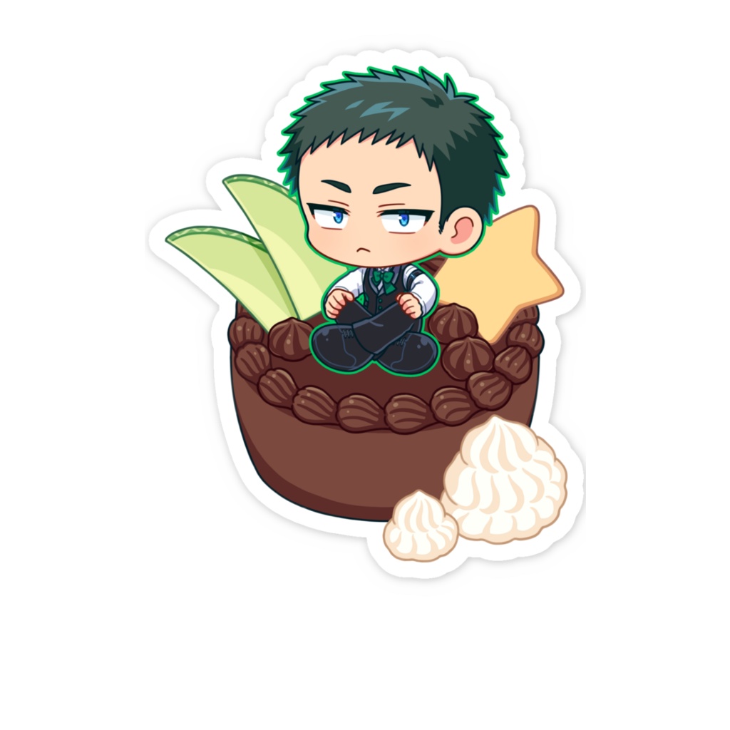 壮介とチョコケーキ/スマホステッカー