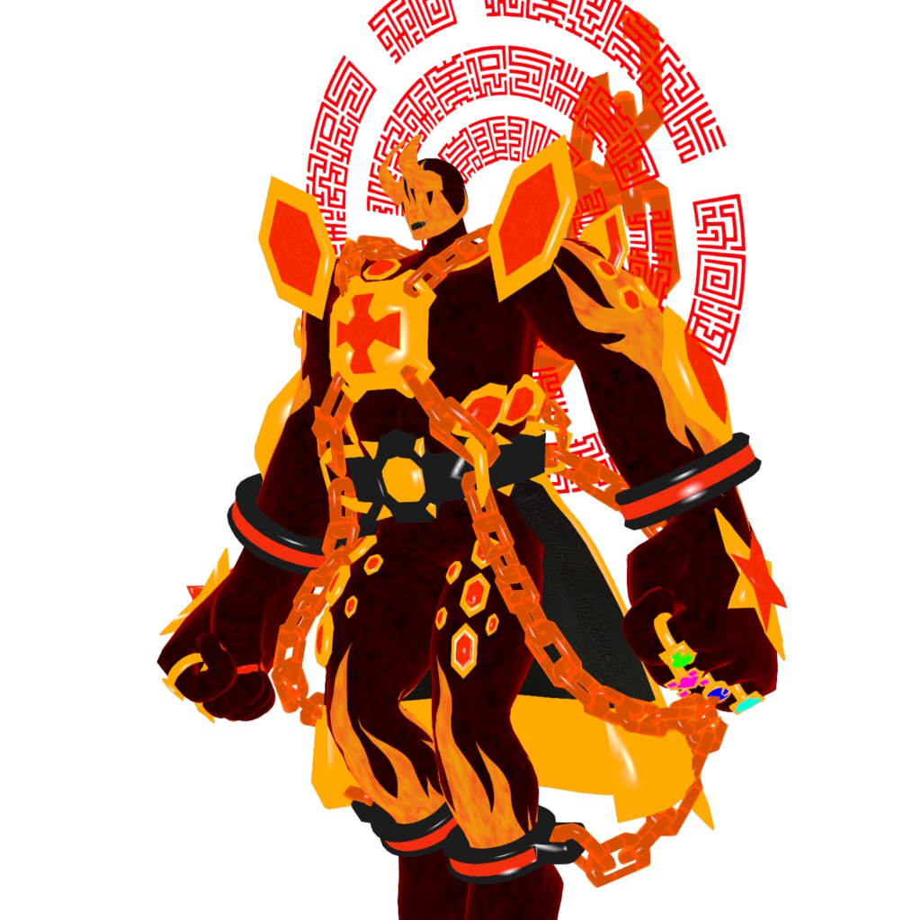 【3Dアバター】破壊魔人グローリーバーン 【VRM】