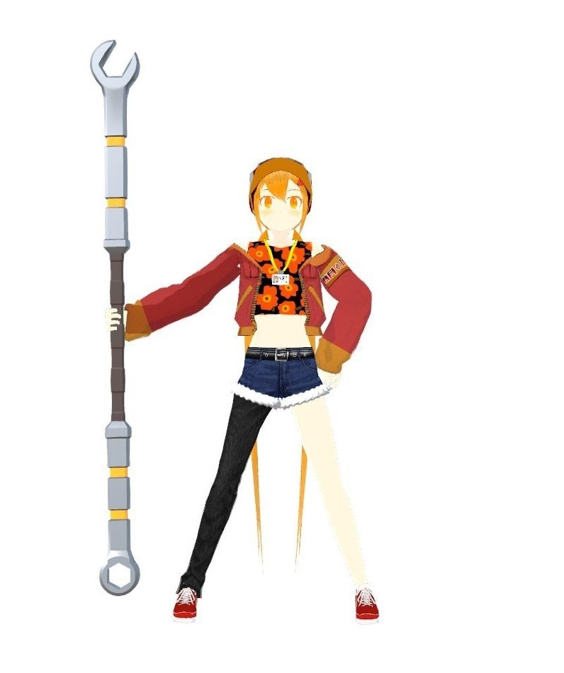 スパナラッシャー.glbモデル【武器】