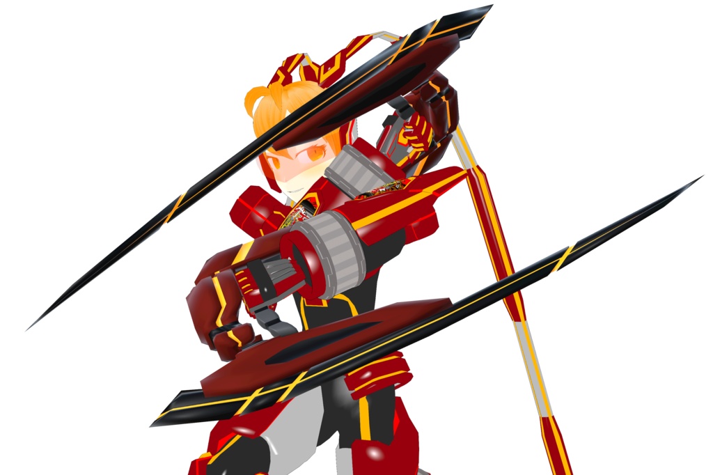 ブレイドトンファー glb&fbxモデル【武器】