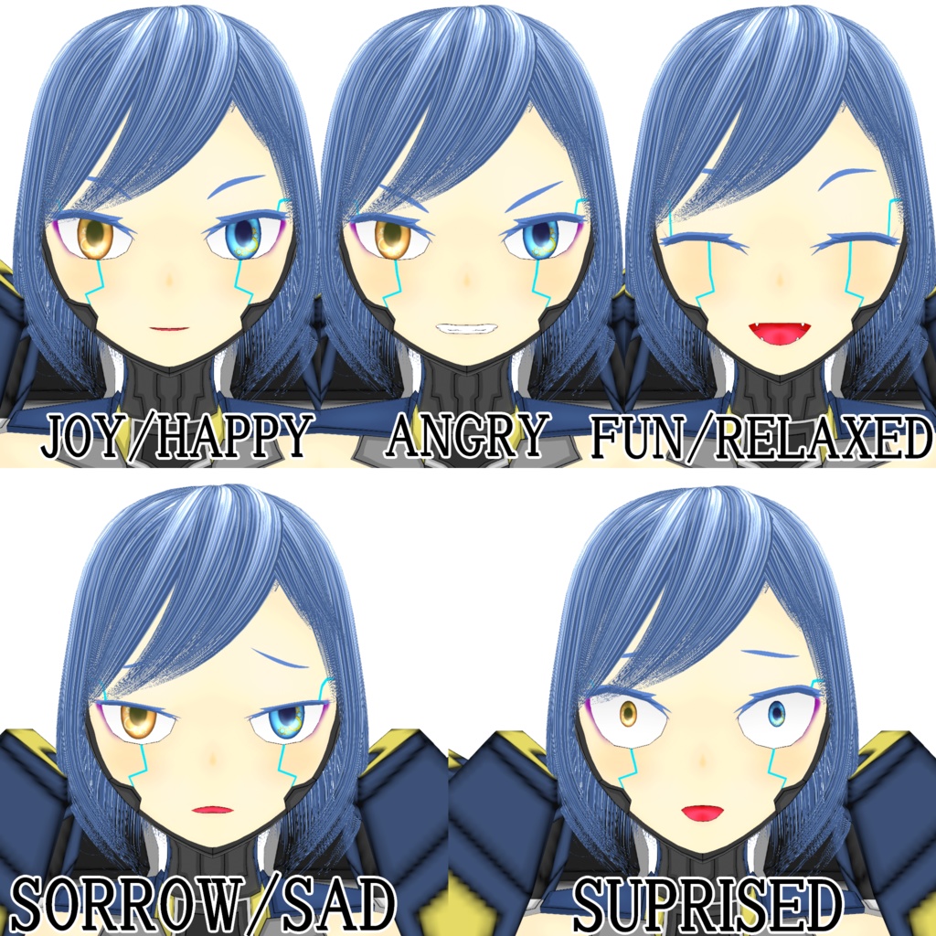 オリジナル3Dアバター『鋼鉄神機リギル・マグノリア』【VRM】