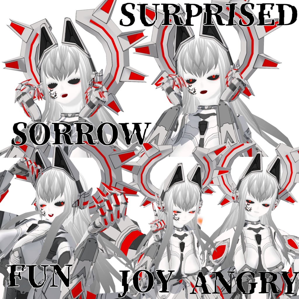 『機械少女GIGA』【VRM&FBX】3Dアバター