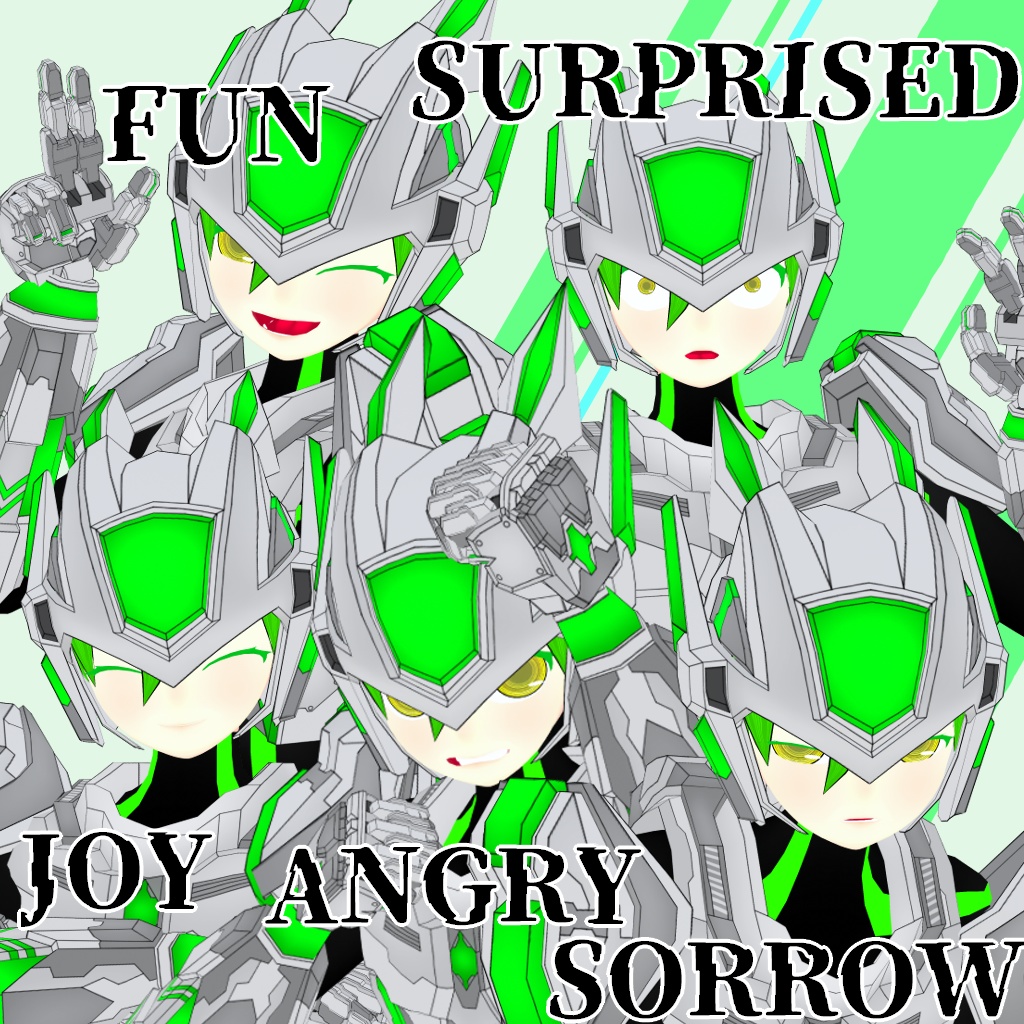 量産機械人間メタルラビット【VRM&FBX】【3Dアバター】