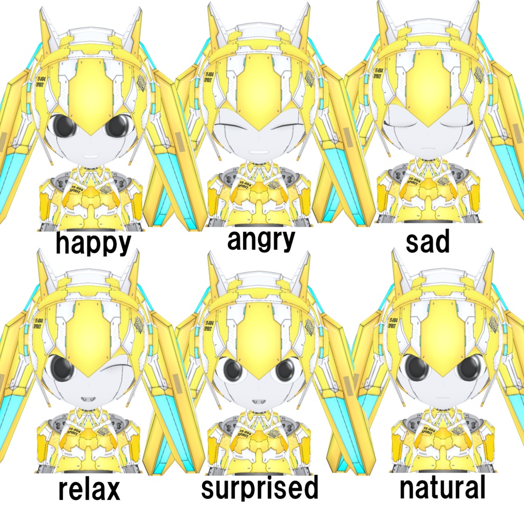 機械外装ショックギアまとめ買いパック【3Dアバター】【VRM&FBX】【cluster&VRChat】