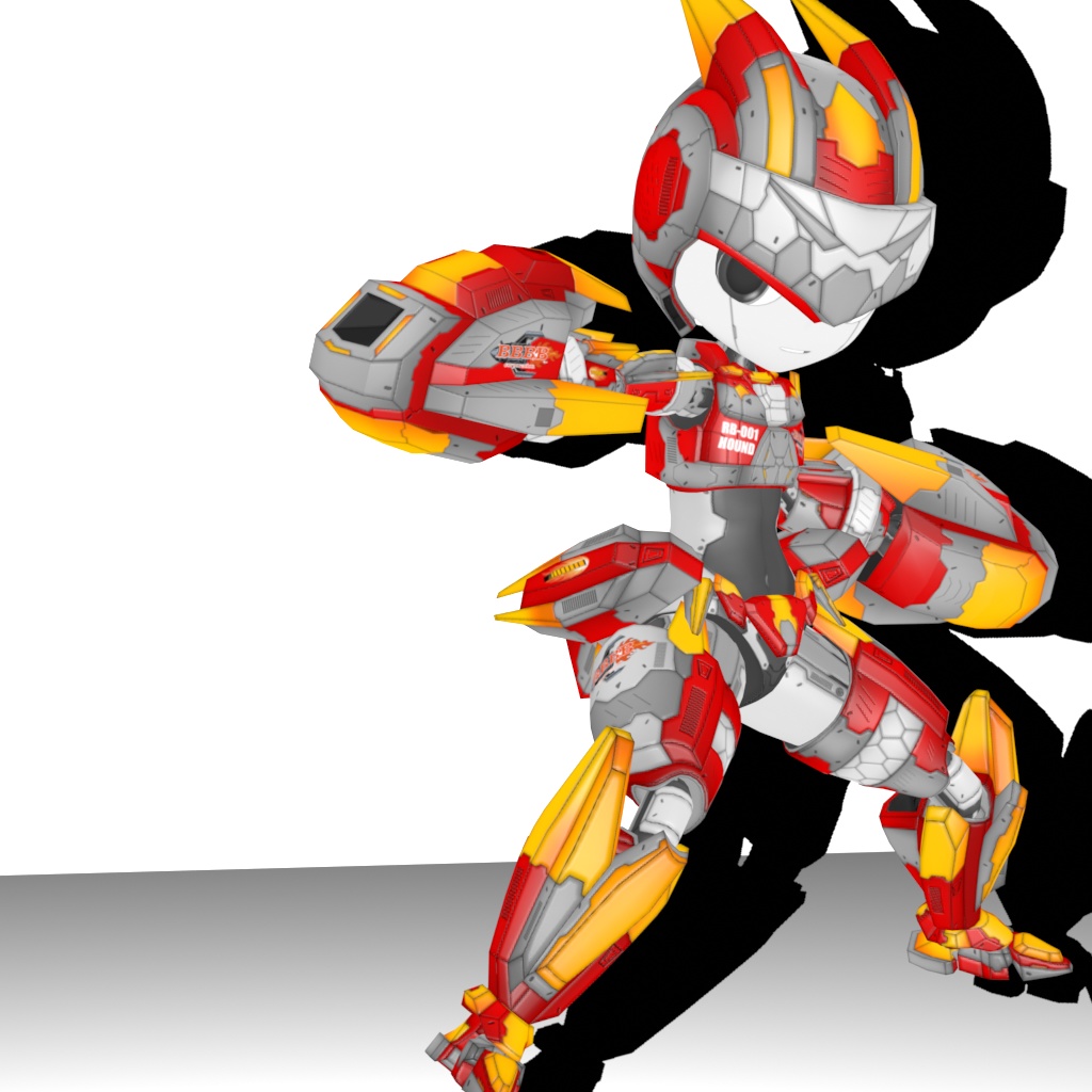 機械外装ショックギア『レッドボクサー』【3Dアバター】【VRM&FBX】【cluster&VRChat】