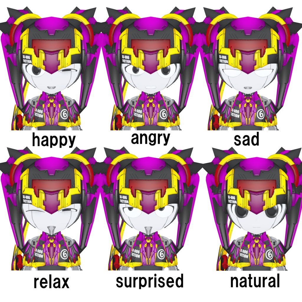 機械外装ショックギア『ブラックジョーカー』【3Dアバター】【VRM&FBX】