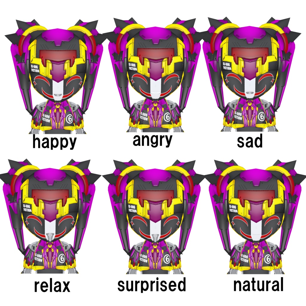 機械外装ショックギア『ブラックジョーカー』【3Dアバター】【VRM&FBX】