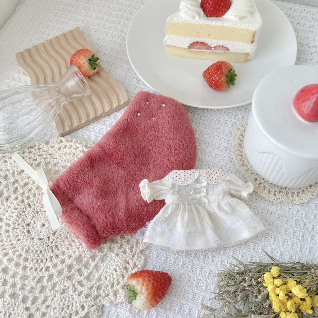 strawberry dress set 