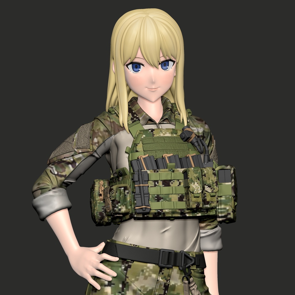 コンバットシャツ子さんREMAKE　STLデータ