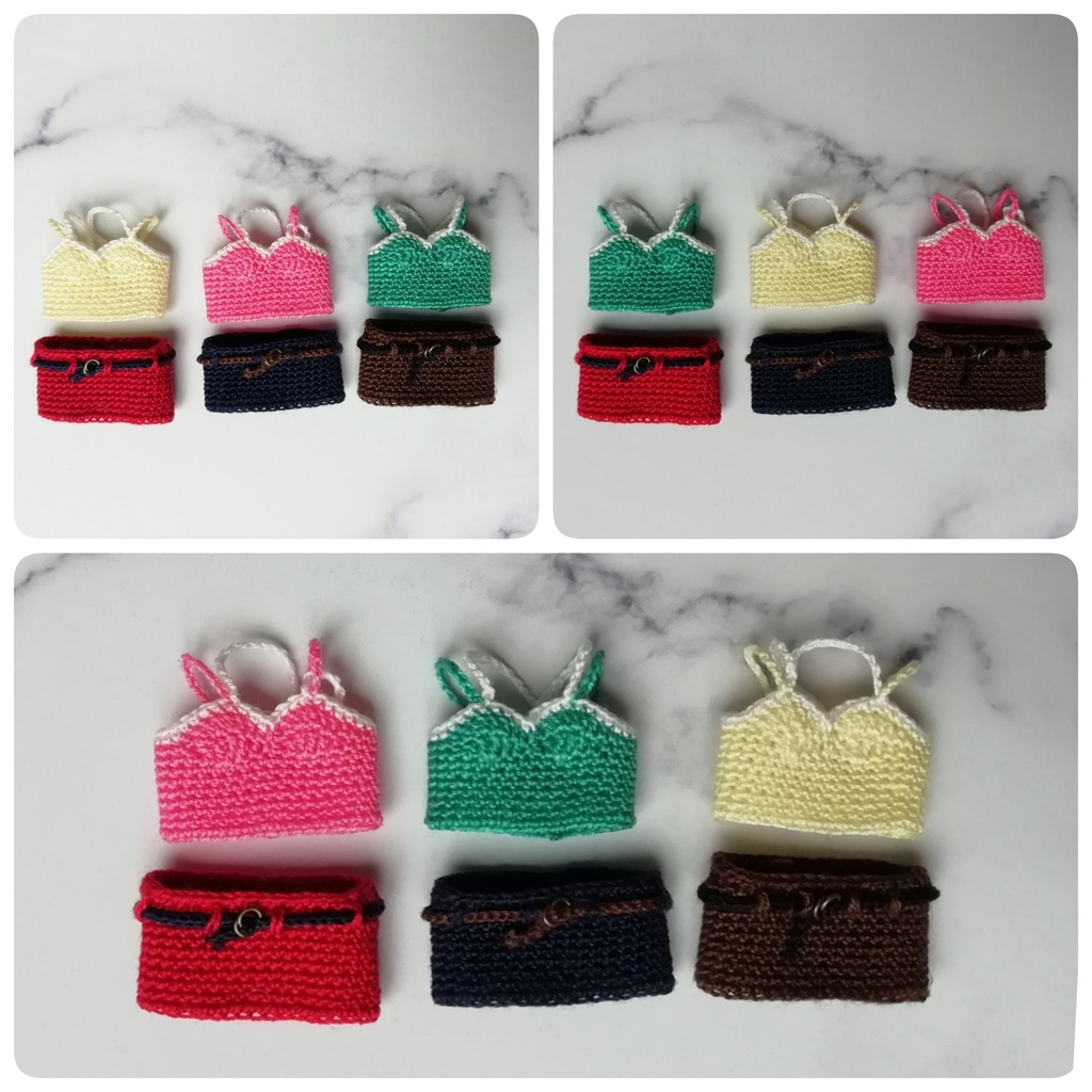 ミニチュアニット🧶ベルト付きミニスカート