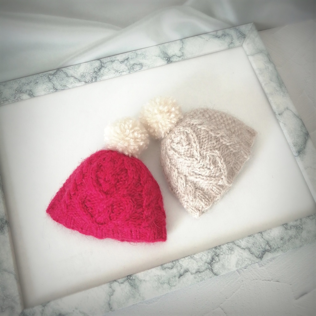 ミニチュアニット🧶ハートモチーフニット帽