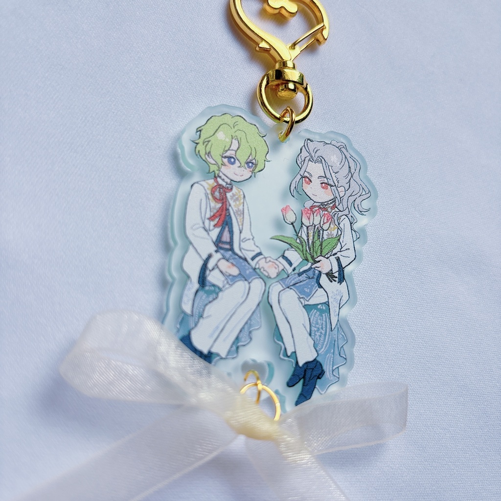ribbon acrylic key ring