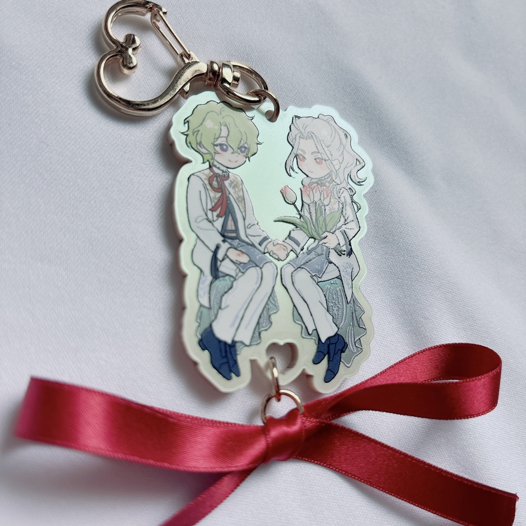 ribbon acrylic key ring