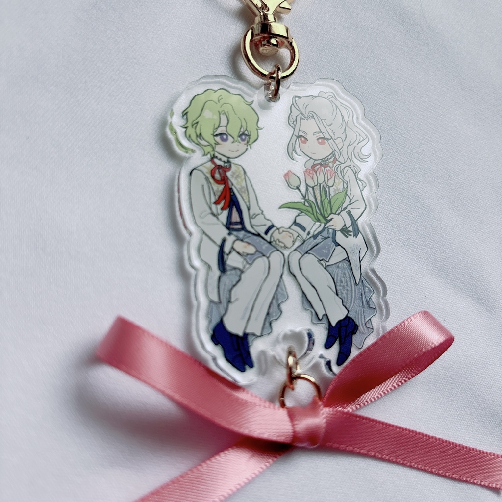ribbon acrylic key ring