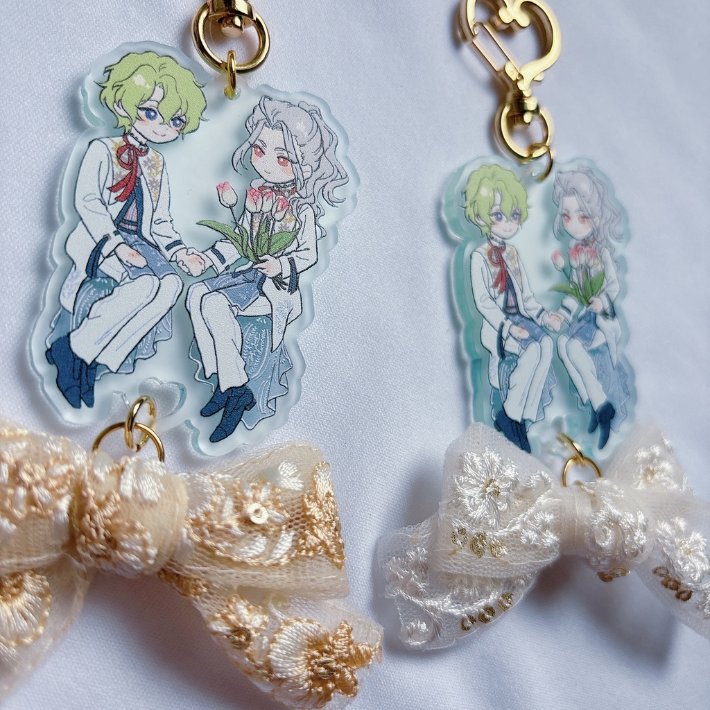 ribbon acrylic key ring