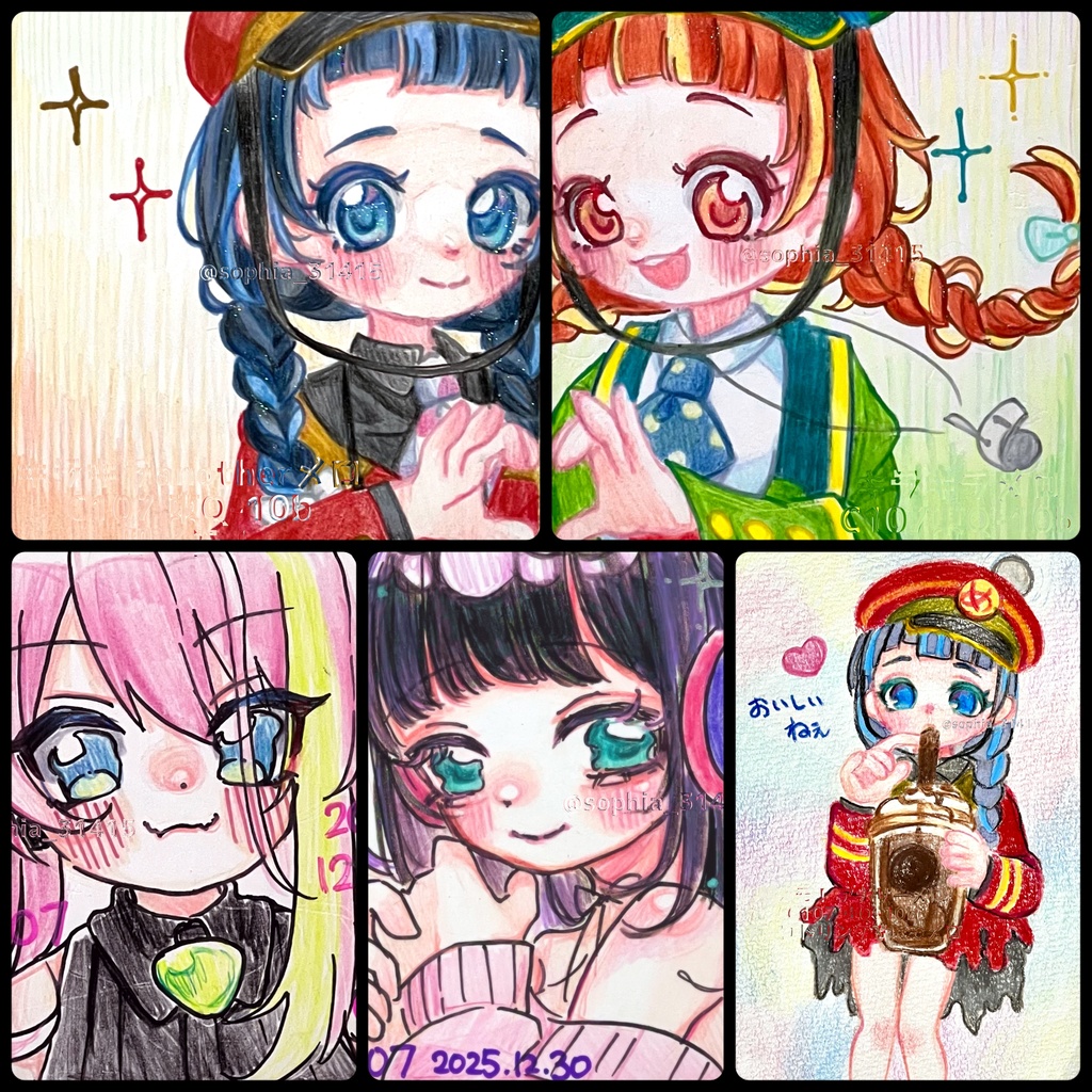 駅メモ 色紙&原画