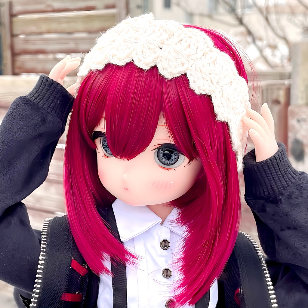 【SD、DD、DDP、MDD等9インチウィッグドールさん向け】かぎ針編みのヘアバンド
