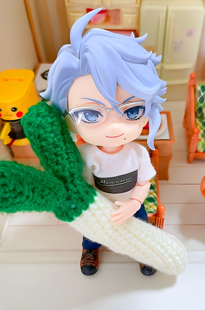 【フリーサイズ】かぎ針編みのネギの赤ちゃん