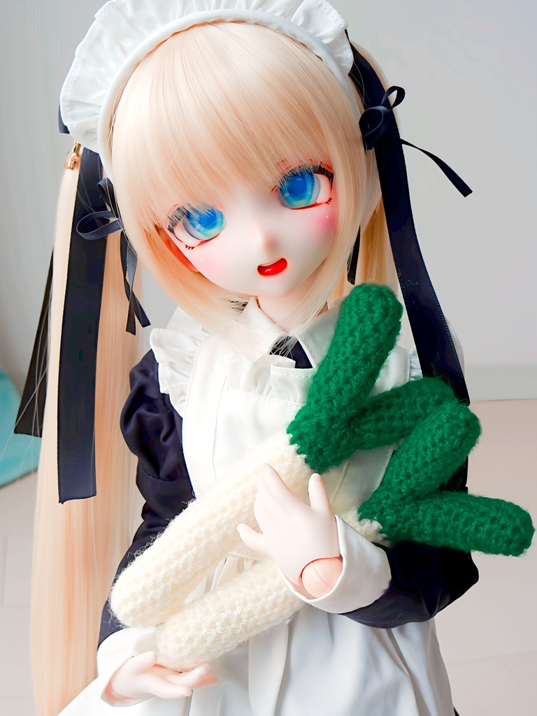 【フリーサイズ】かぎ針編みのネギの赤ちゃん