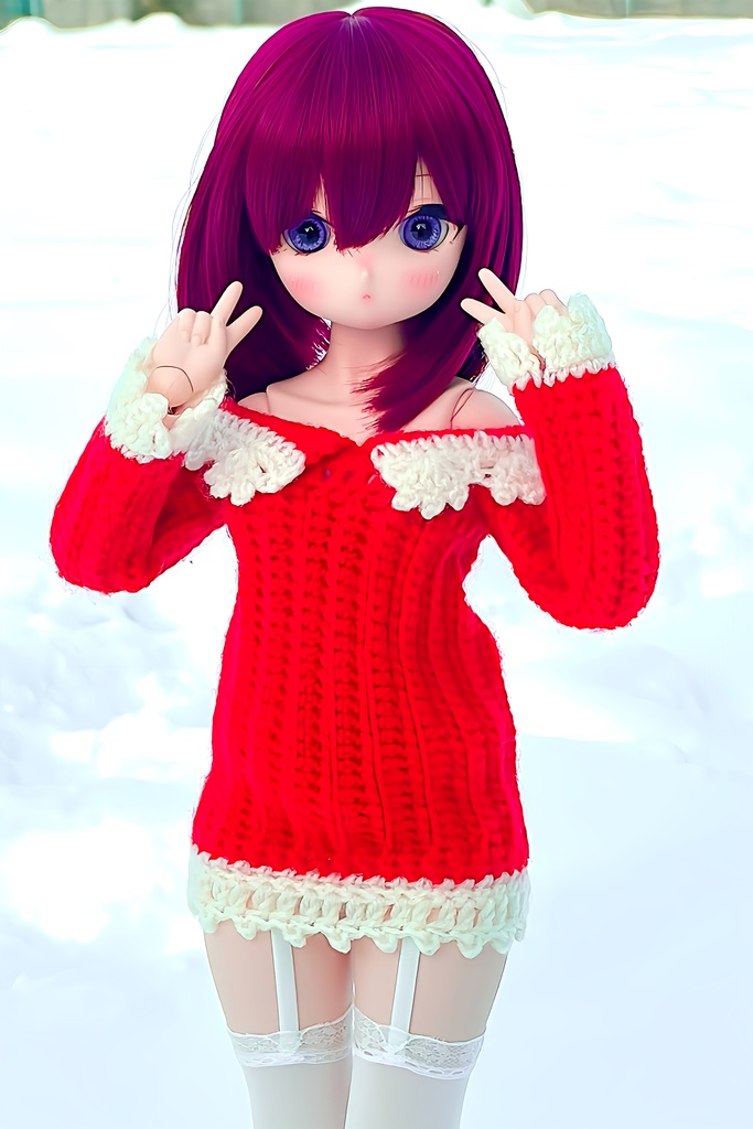 【受注は11/1〜11/30まで】かぎ針編みのオフショルワンピ改