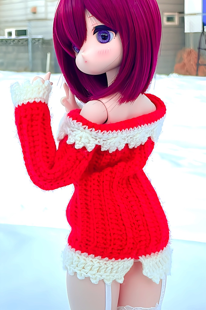 【受注は11/1〜11/30まで】かぎ針編みのオフショルワンピ改