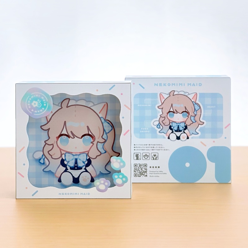 ねこみみメイド6面アクリルブロック