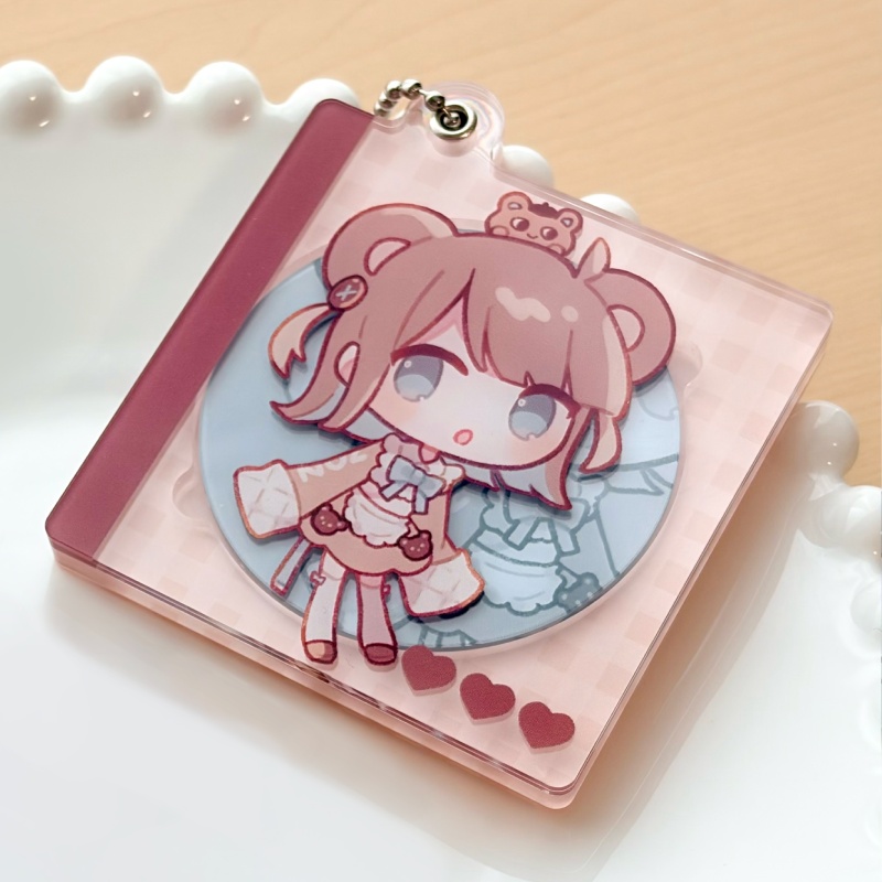 くまみみメイドCD風アクリルキーホルダー