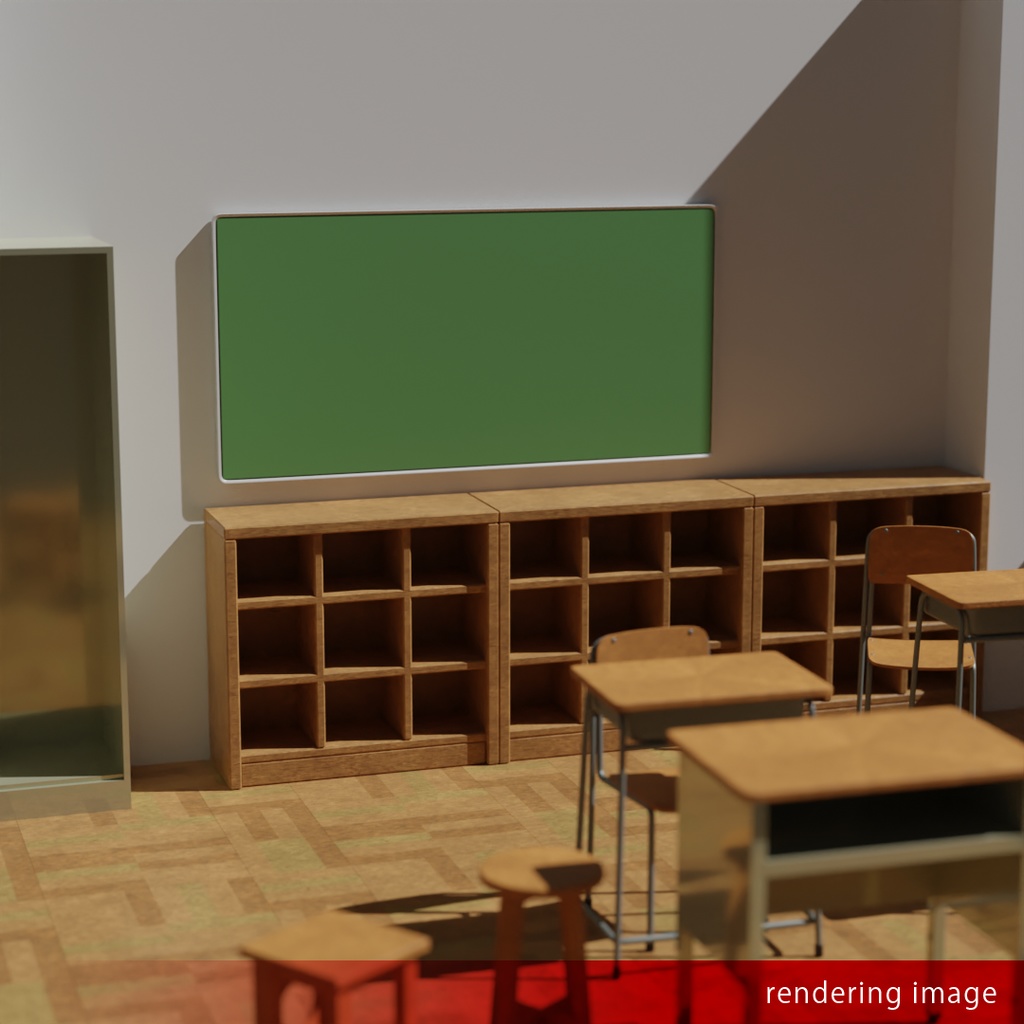 教室後ろのロッカー