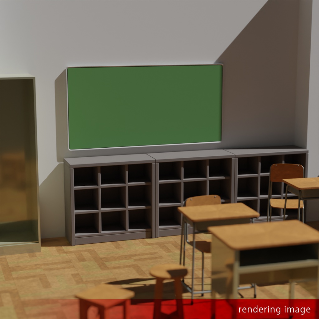 教室後ろのロッカー