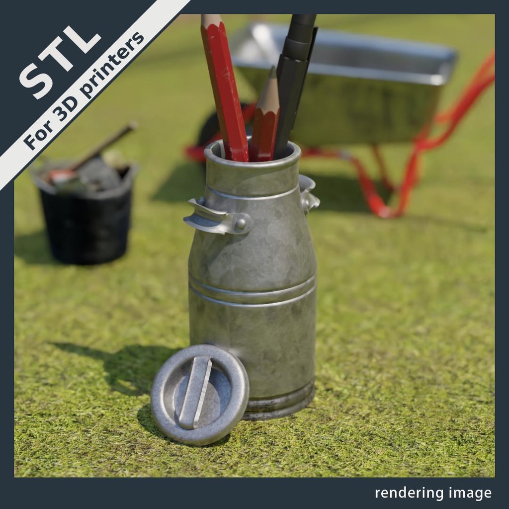 ミルクボトル(ペンスタンド)