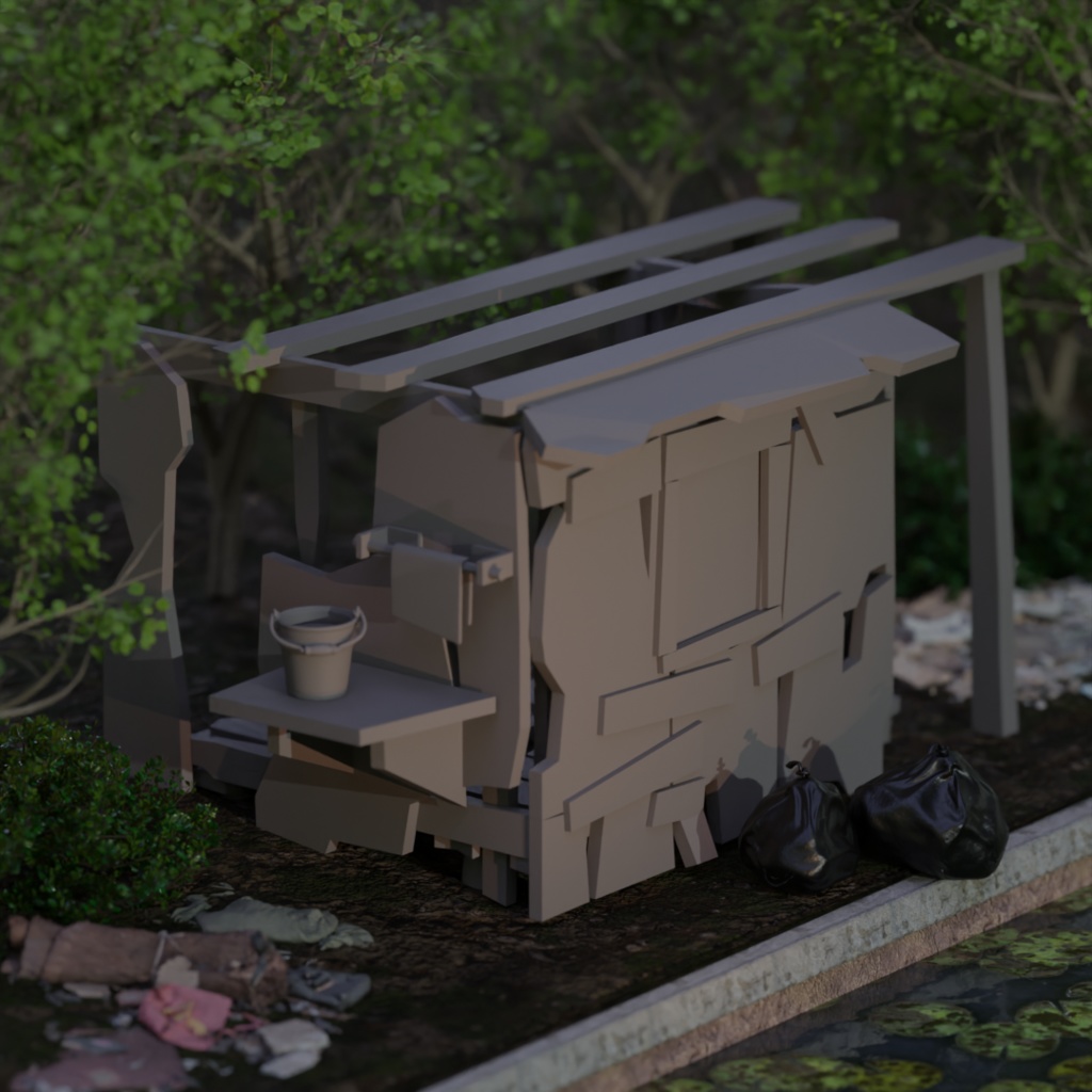 わしの考えた最強の秘密基地 (未分割モデル)