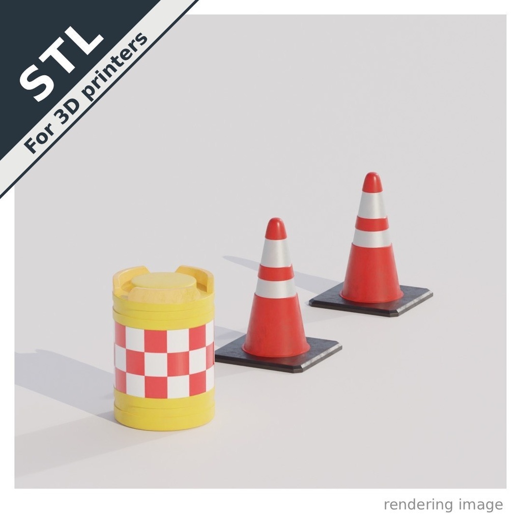 三角コーン_クッションドラム