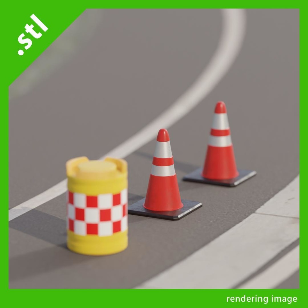 三角コーン_クッションドラム