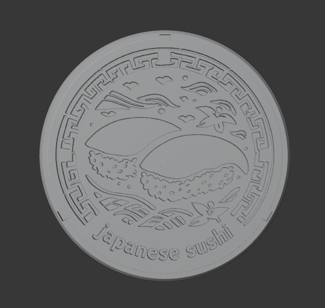 マンホールの蓋(japanese sushi)