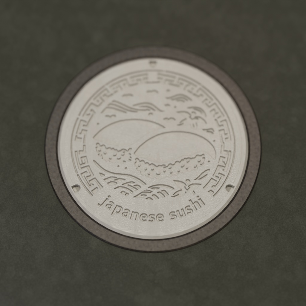 マンホールの蓋(japanese sushi)